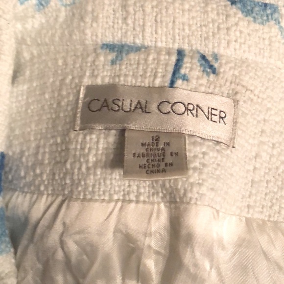 CASUAL CORNER Vintage BEAUTIFUL Blazer 🦋 Blue & White Floral SZ 12 EUC - Picture 10 of 10